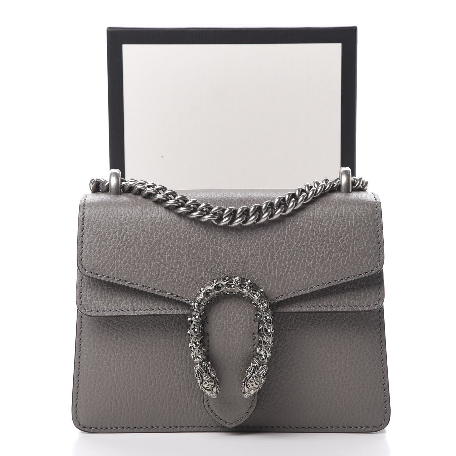 Gucci Calfskin Mini Dionysus Shoulder Bag Dusty Grey 12 of 12