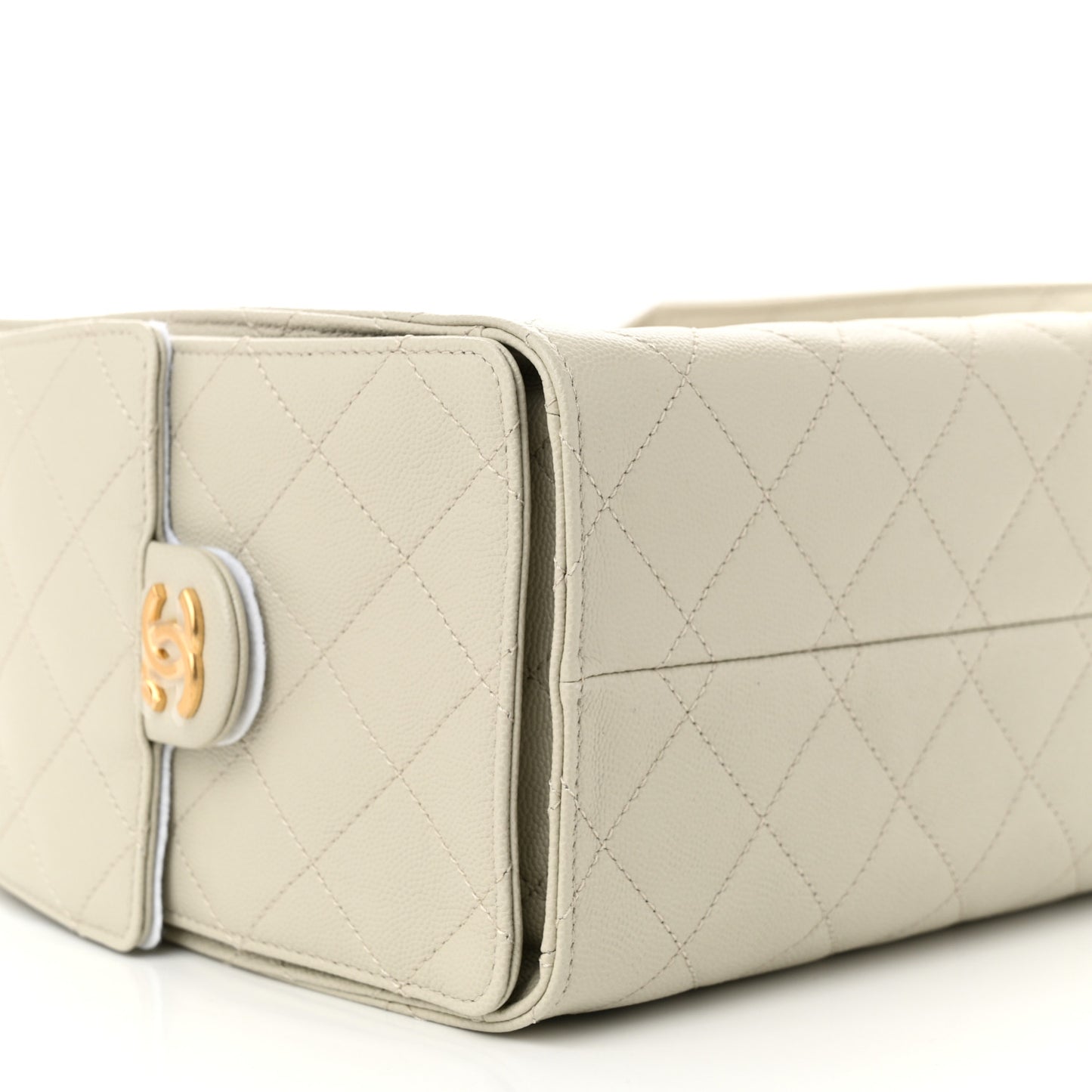 Caviar Quilted Small Chanel 25 Handbag Light Grey