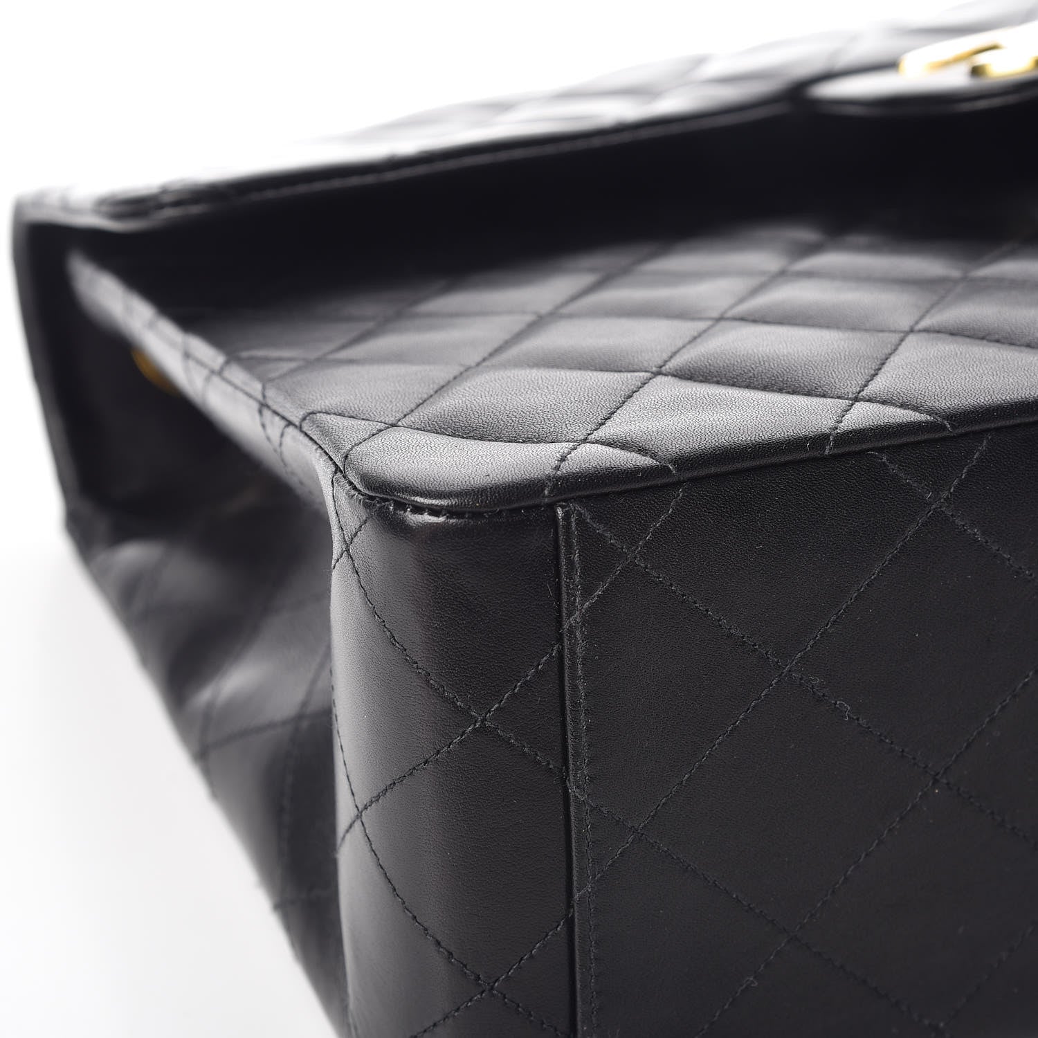 Chanel Lambskin Quilted XL Jumbo Single Flap Black 11 of 14