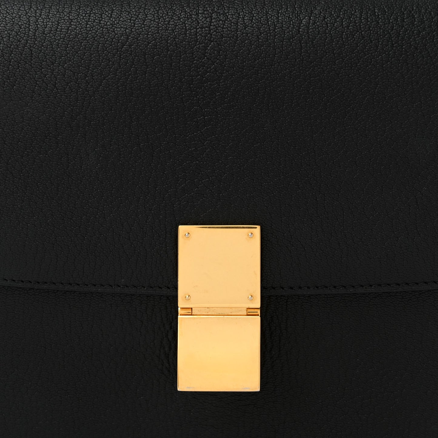 Goatskin Medium Classic Box Flap Bag Black
