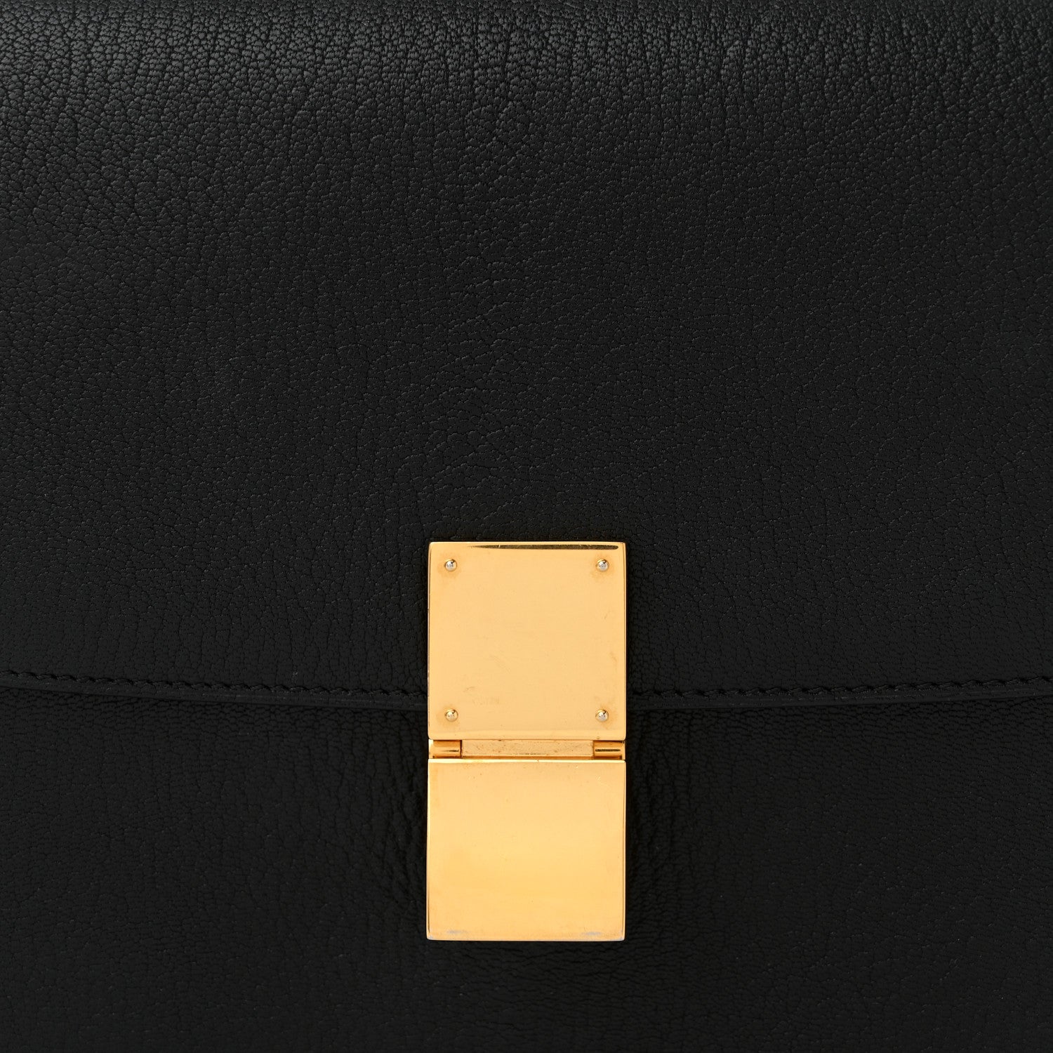 Celine Goatskin Medium Classic Box Flap Bag Black 8 of 10