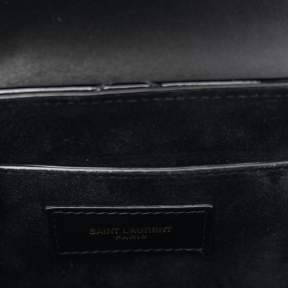 Saint Laurent Patent Matelasse Monogram June Box Bag Black 6 of 12