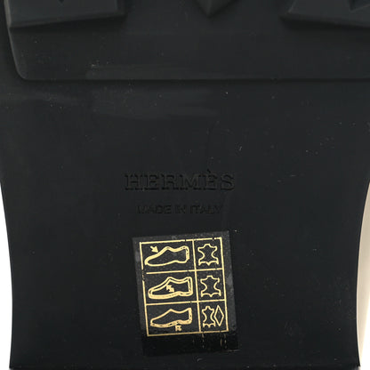 Hermes Glossed Calfskin Funk Ankle Boots 39 Beige Glaise 7 of 8