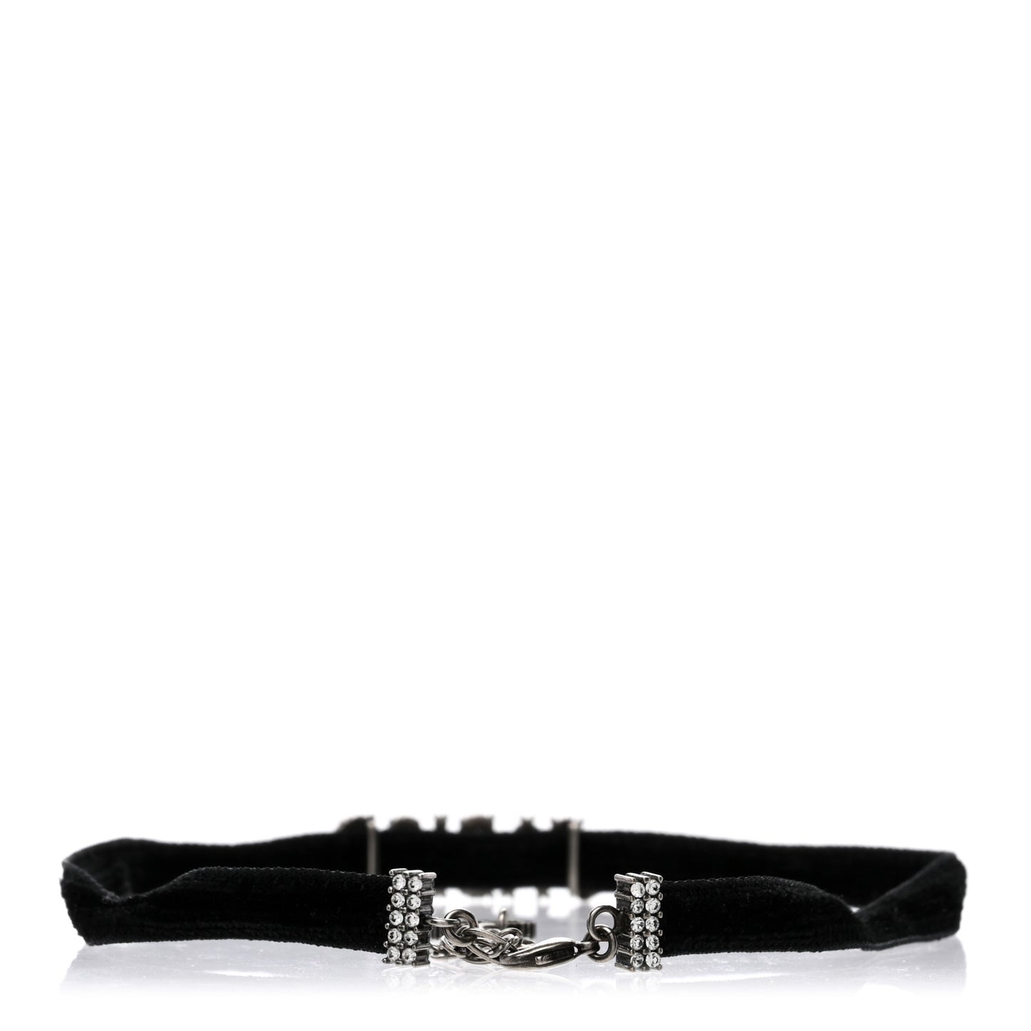 Velvet Crystal J’Adior Choker Necklace Black