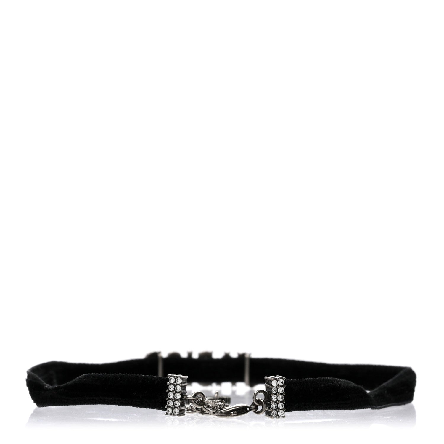 Christian Dior Velvet Crystal J’Adior Choker Necklace Black 3 of 4