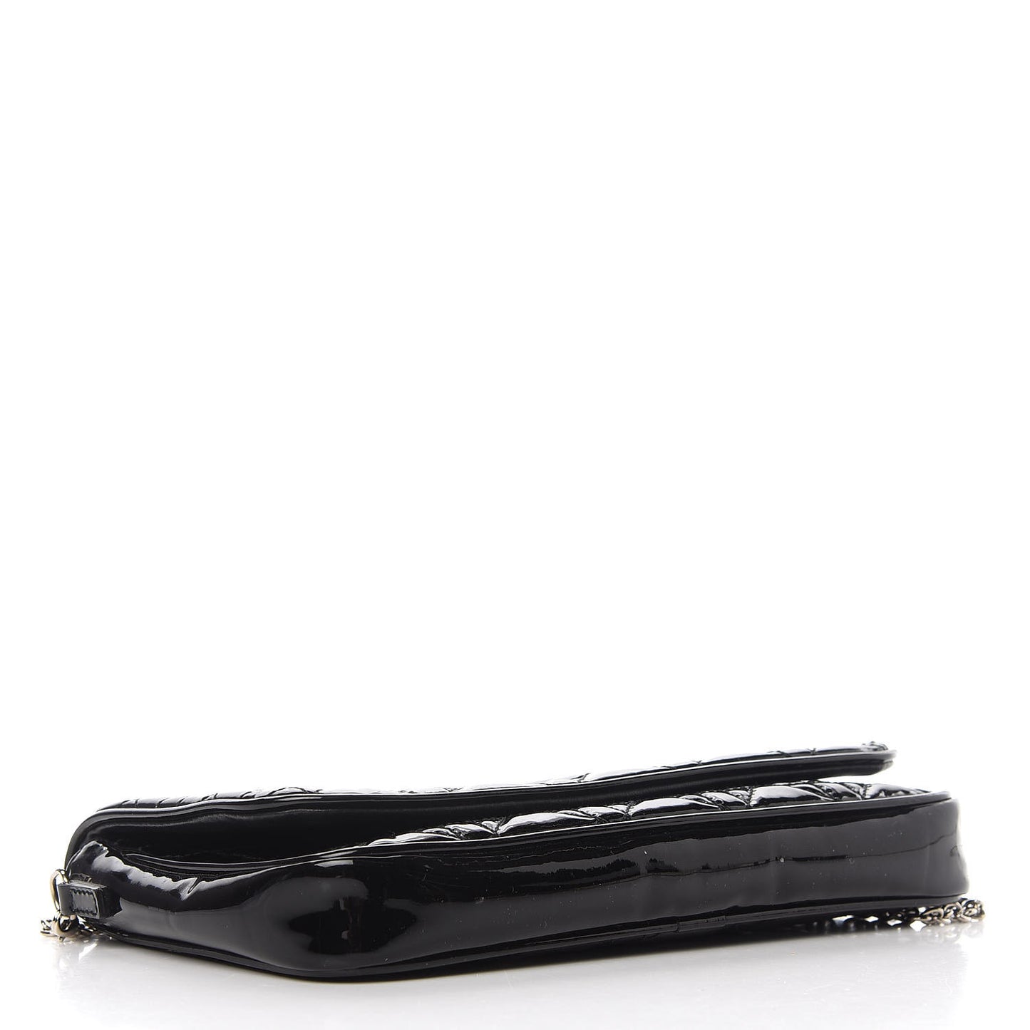 Patent Cannage Wallet on Chain Pouch Black