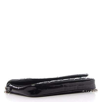 Christian Dior Patent Cannage Wallet on Chain Pouch Black 4 of 9