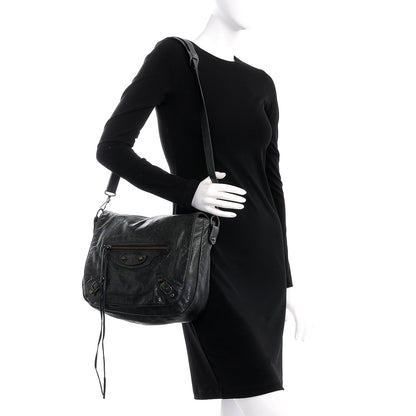 Balenciaga Agneau Folk Messenger Black 2 of 8