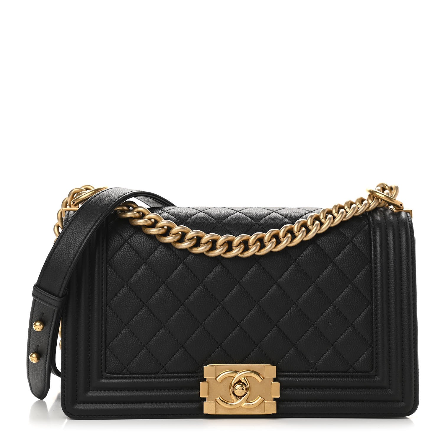 Chanel Caviar Quilted Medium Boy Flap Black 1 of 9