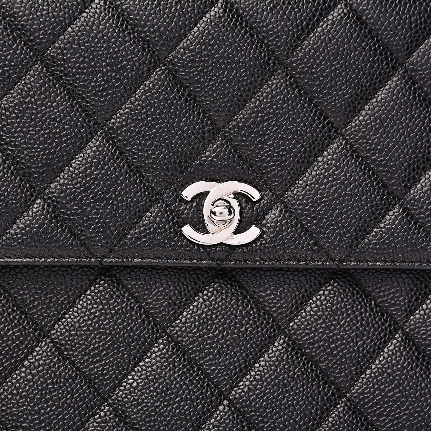 Caviar Quilted Jumbo Kelly Flap Black