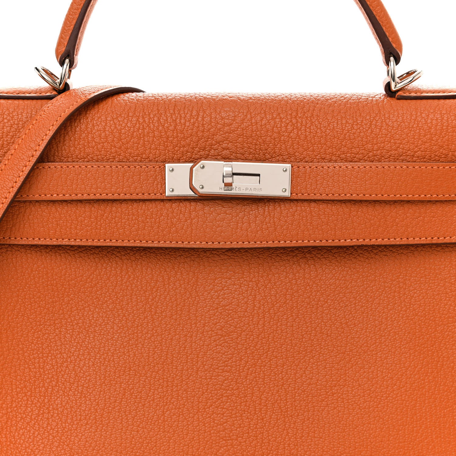 Hermes Chevre de Coromandel Kelly Retourne 32 Orange 8 of 13
