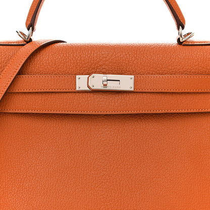 Hermes Chevre de Coromandel Kelly Retourne 32 Orange 8 of 13