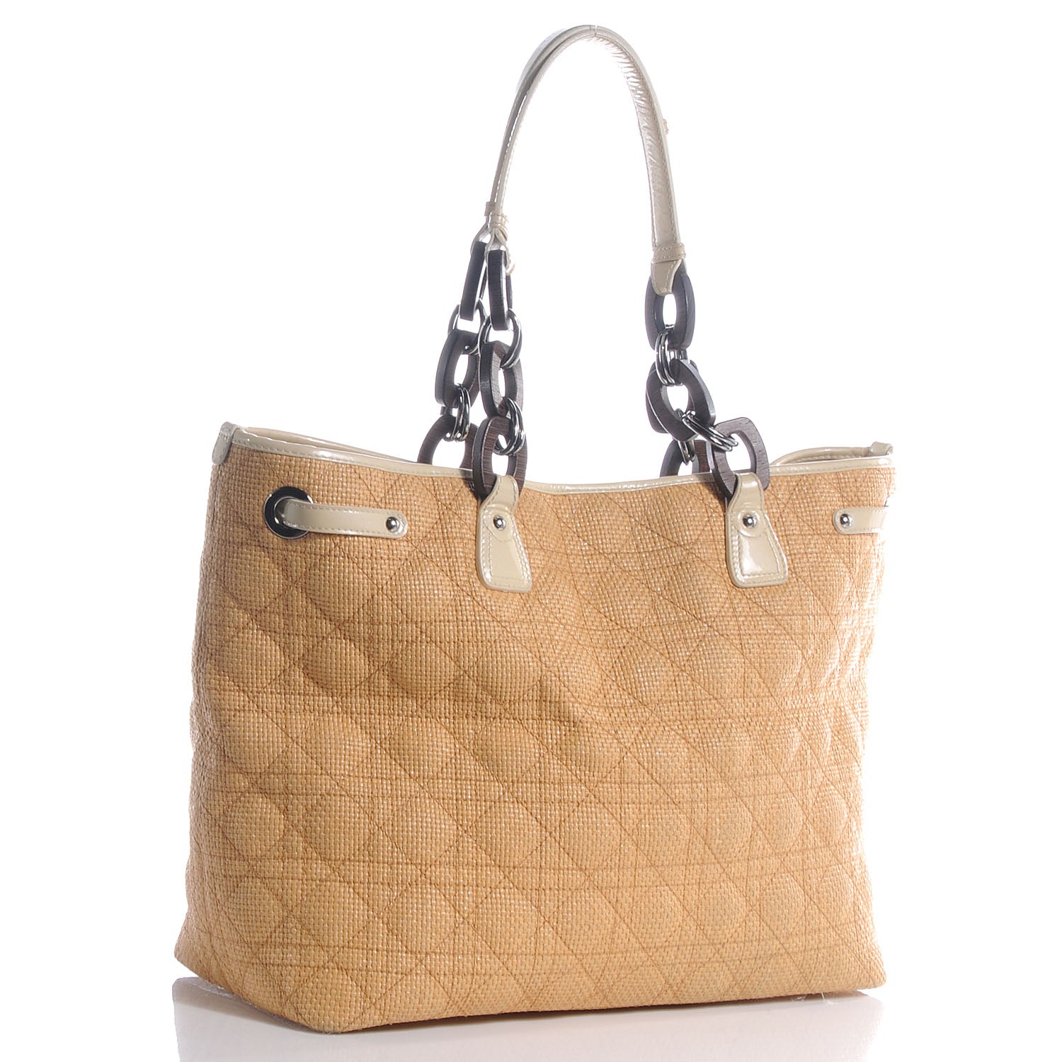 Christian Dior Straw Cannage Large Panerea 3 of 10