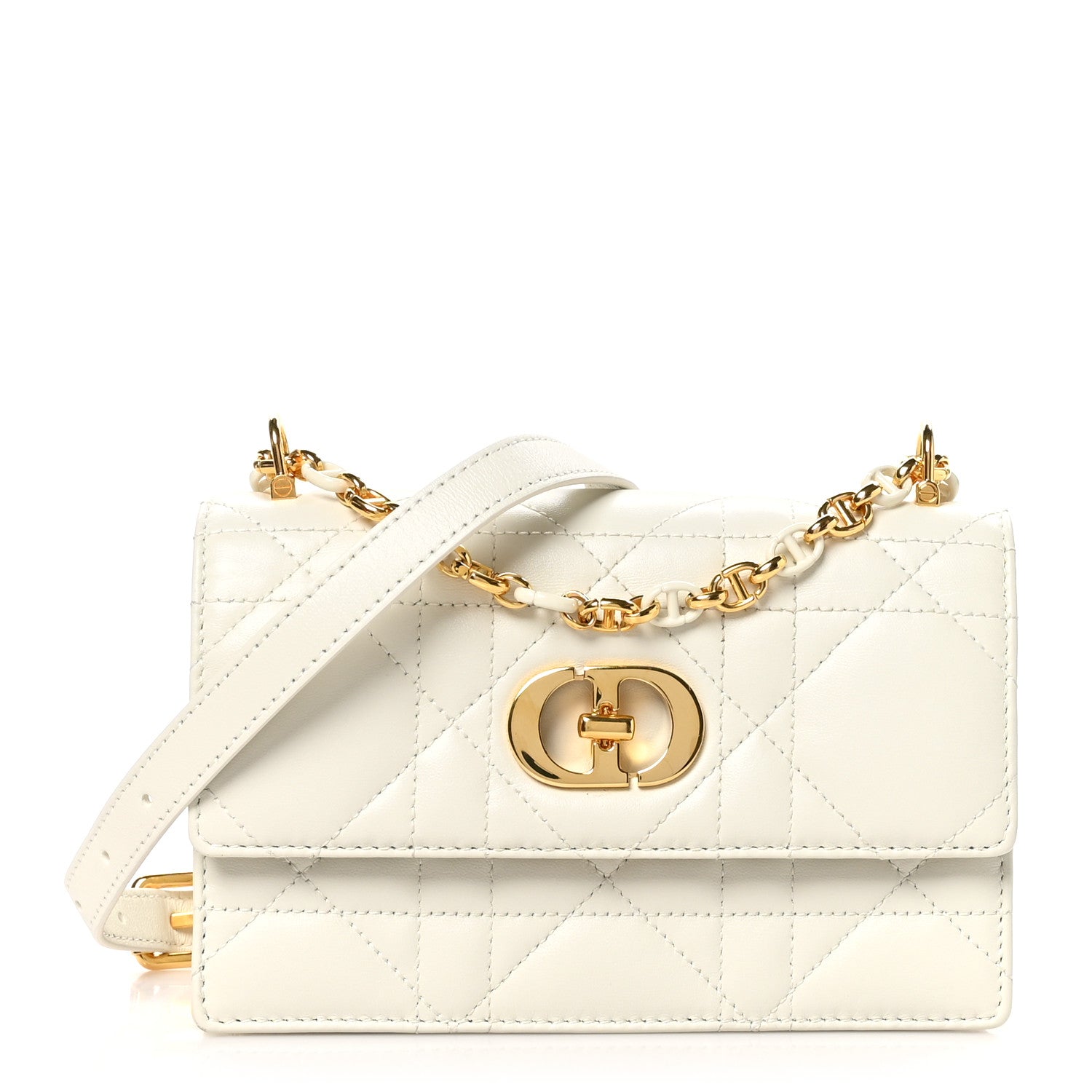 Christian Dior Lambskin Macrocannage Mini Miss Caro Bag Latte 1 of 11