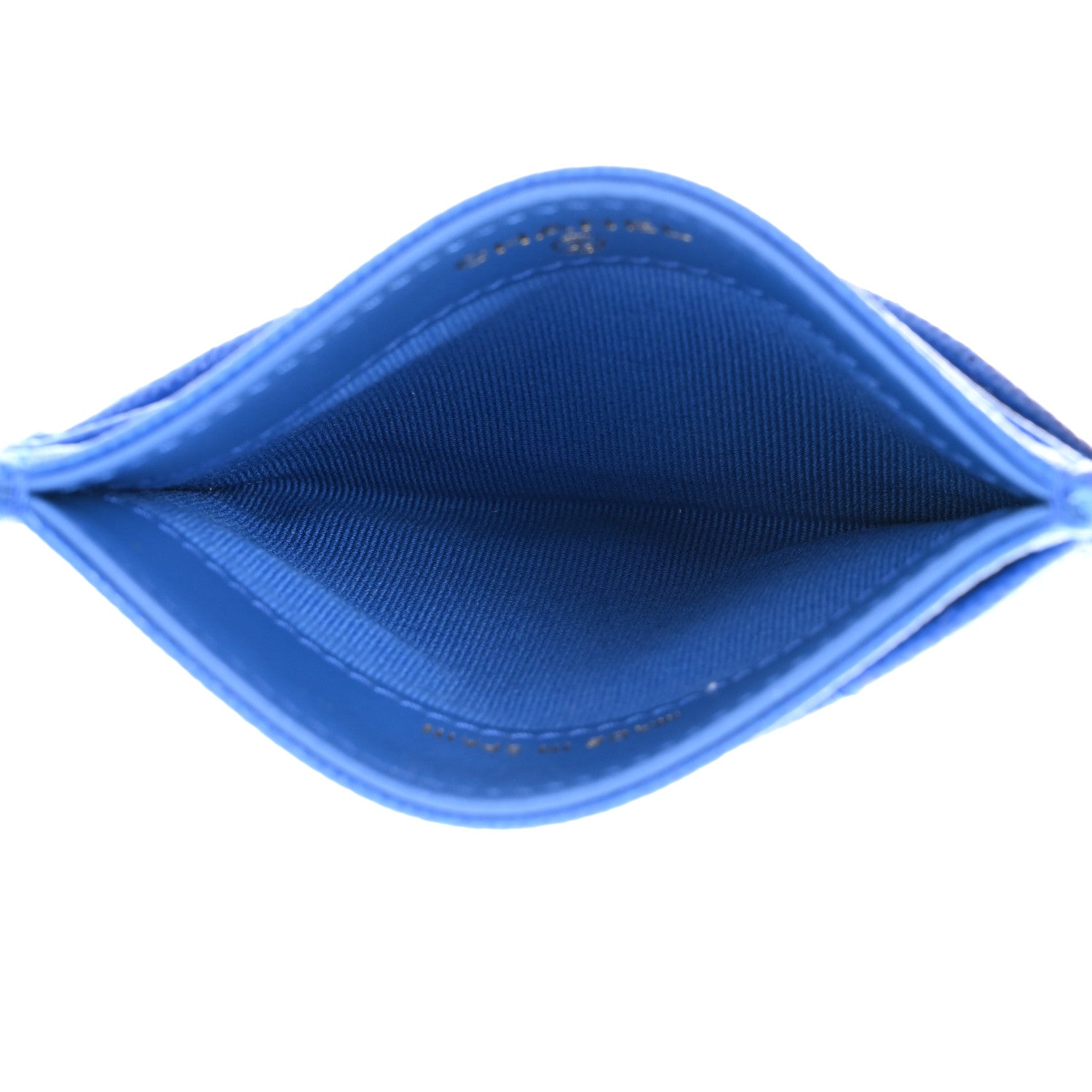 Chanel Caviar Quilted Card Holder Blue 5 of 9