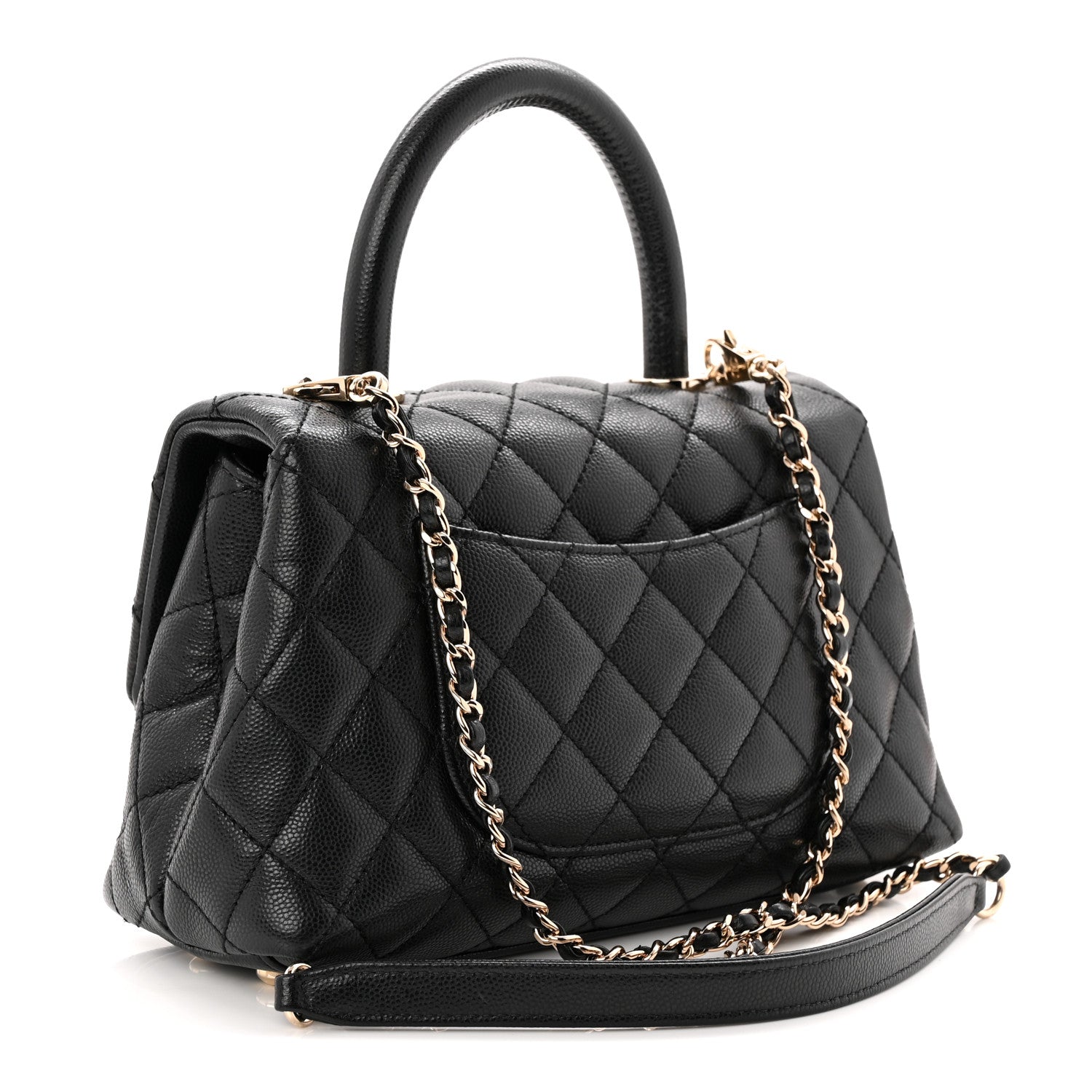 Chanel Caviar Quilted Mini Coco Handle Flap Black 3 of 10