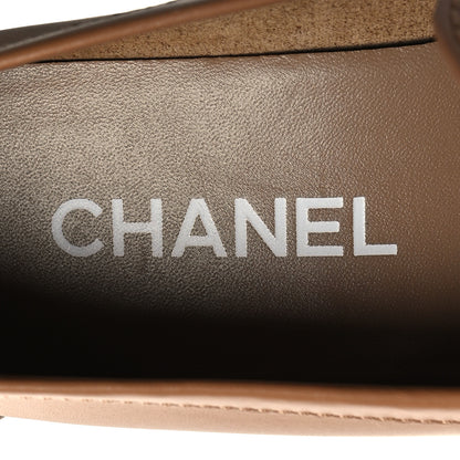 Chanel Calfskin CC Platform Loafers 38 Beige 8 of 9