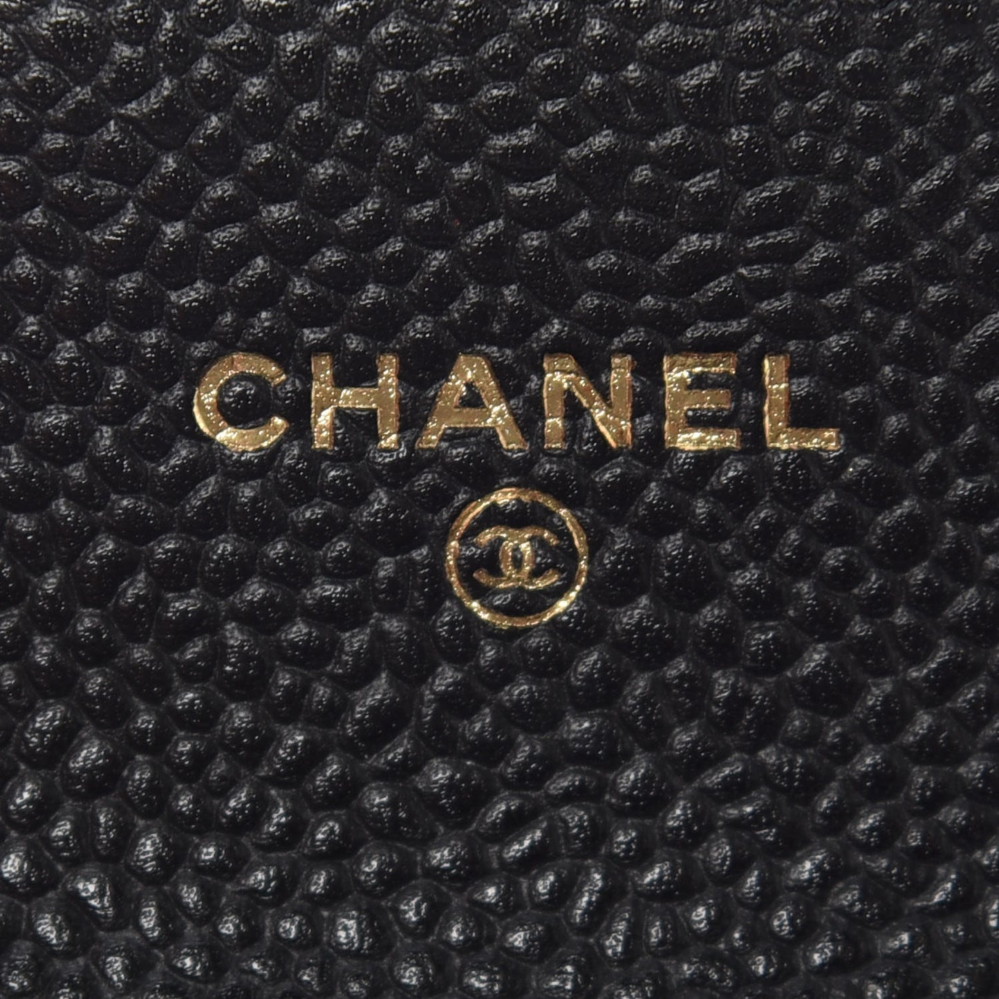 Caviar Quilted Flap Card Holder Black