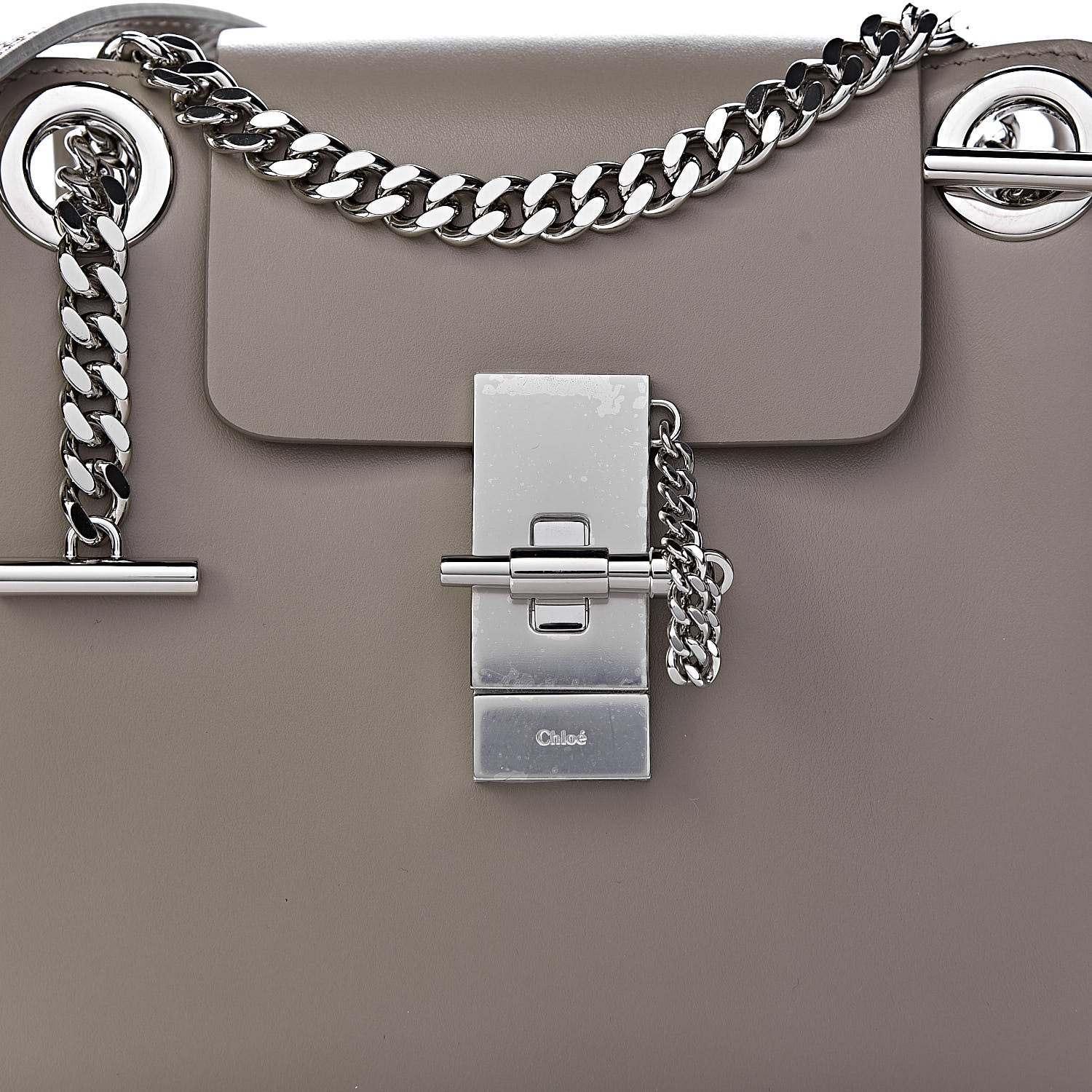 Chloe Shiny Calfskin Mini Annie Shoulder Bag Motty Grey 8 of 10