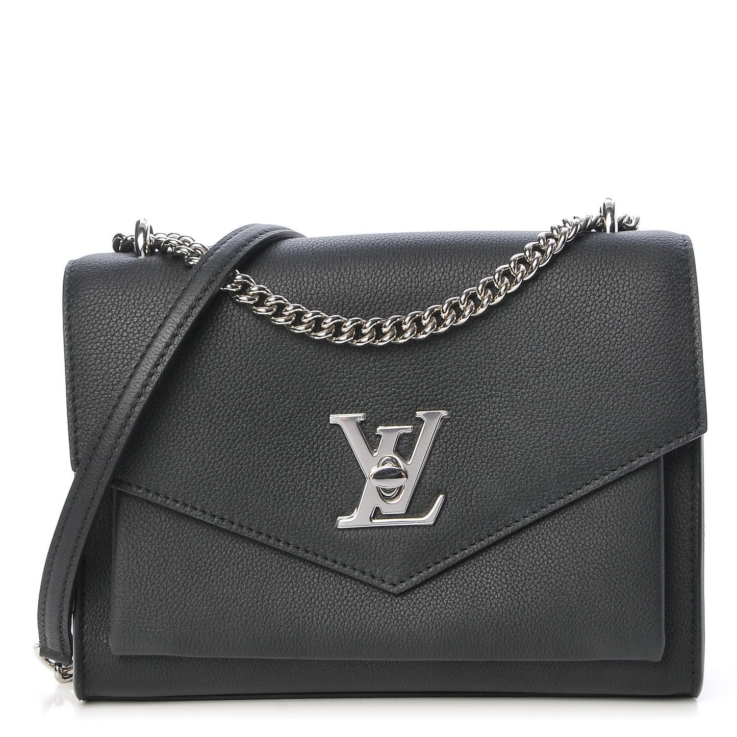 Soft Calfskin My Lockme Chain Bag BB Black