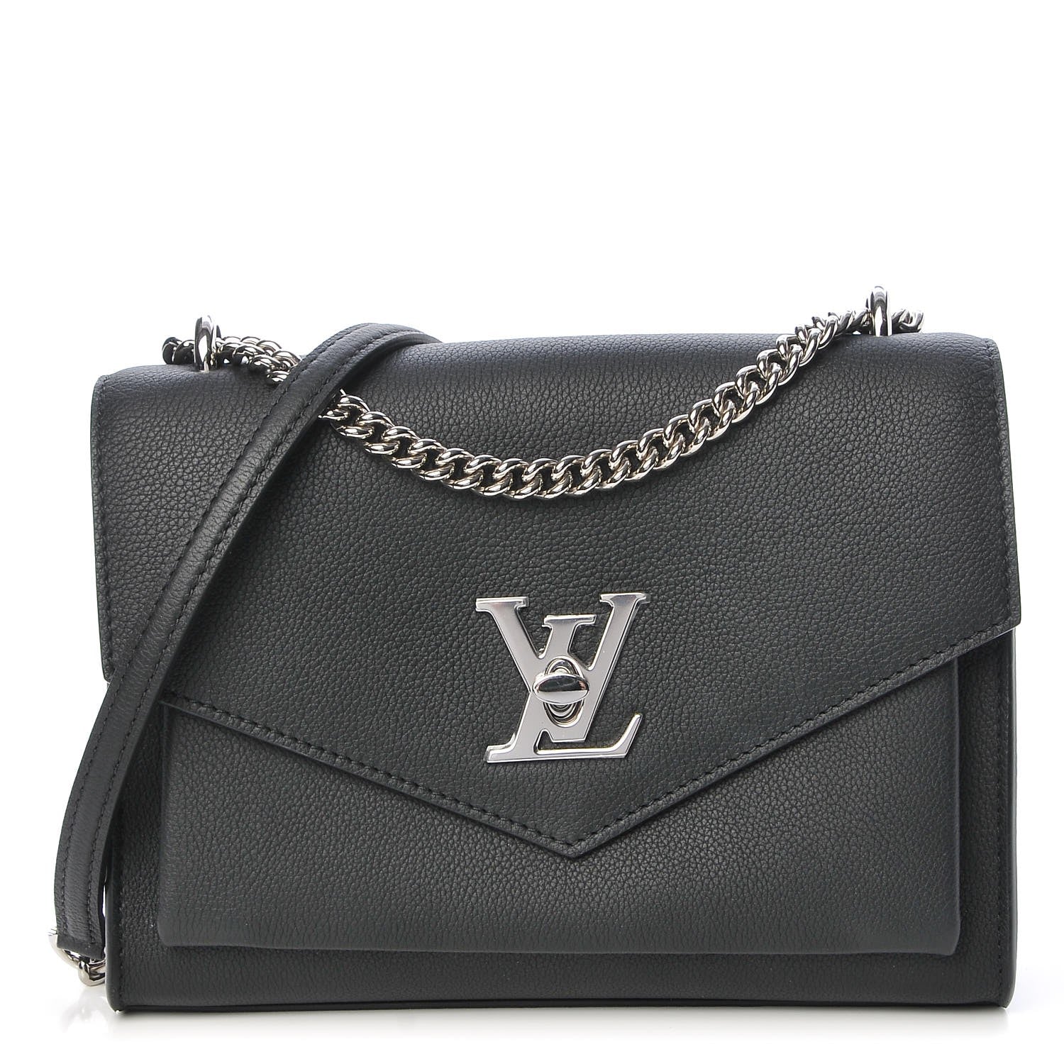 Louis Vuitton Soft Calfskin My Lockme Chain Bag BB Black 1 of 8