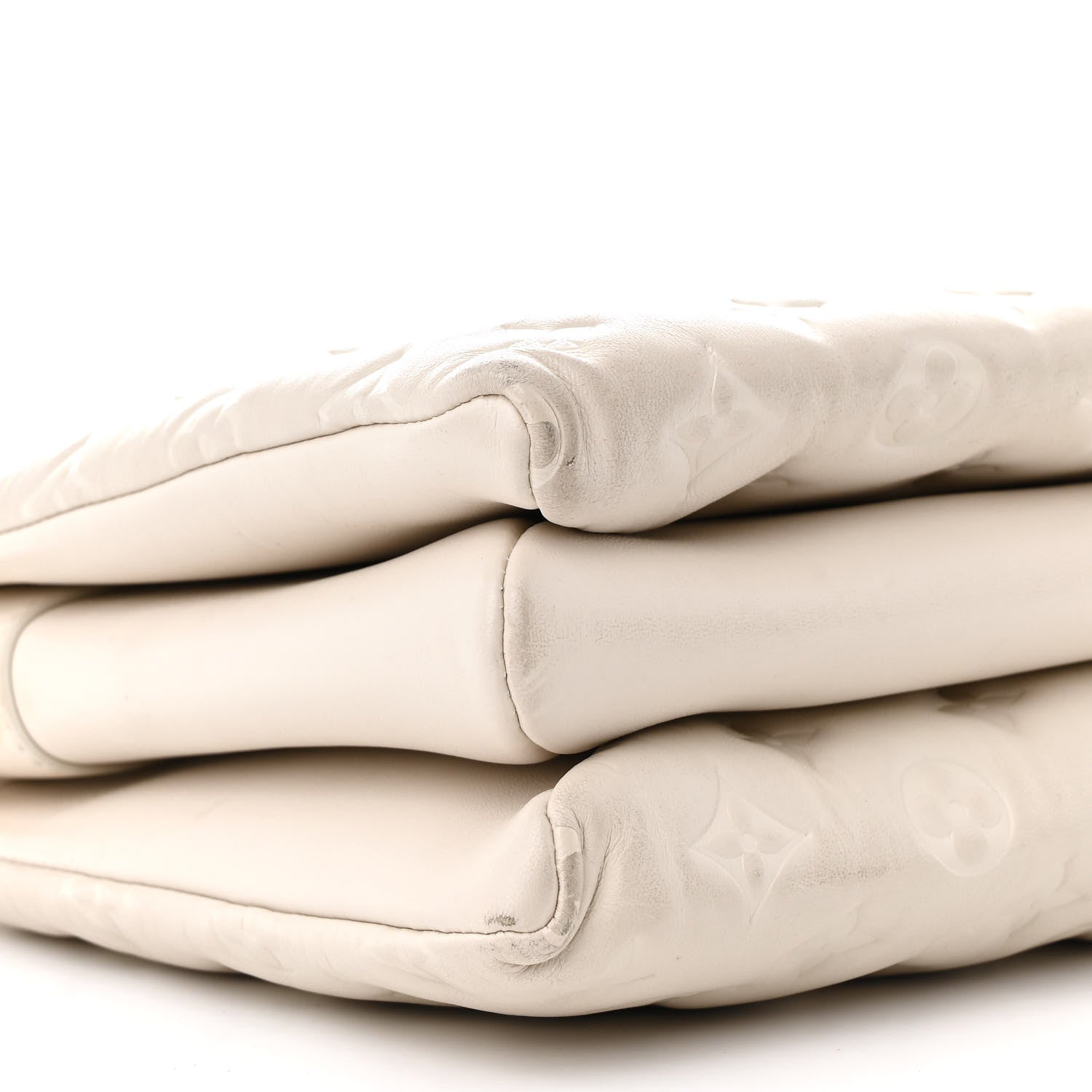 Louis Vuitton Lambskin Embossed Monogram Coussin PM Beige Cream 10 of 18