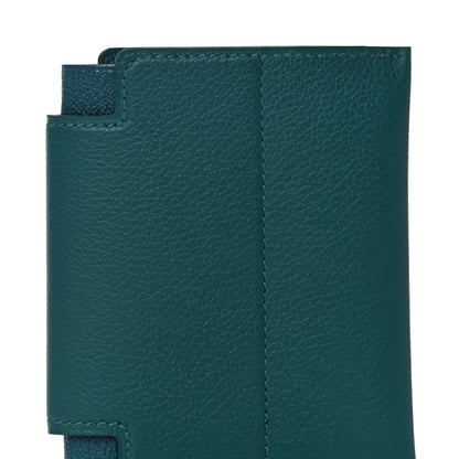Hermes Allegretto Chevre Mysore H'Sport Open Vertical Card Holder Vert Bosphore 7 of 10