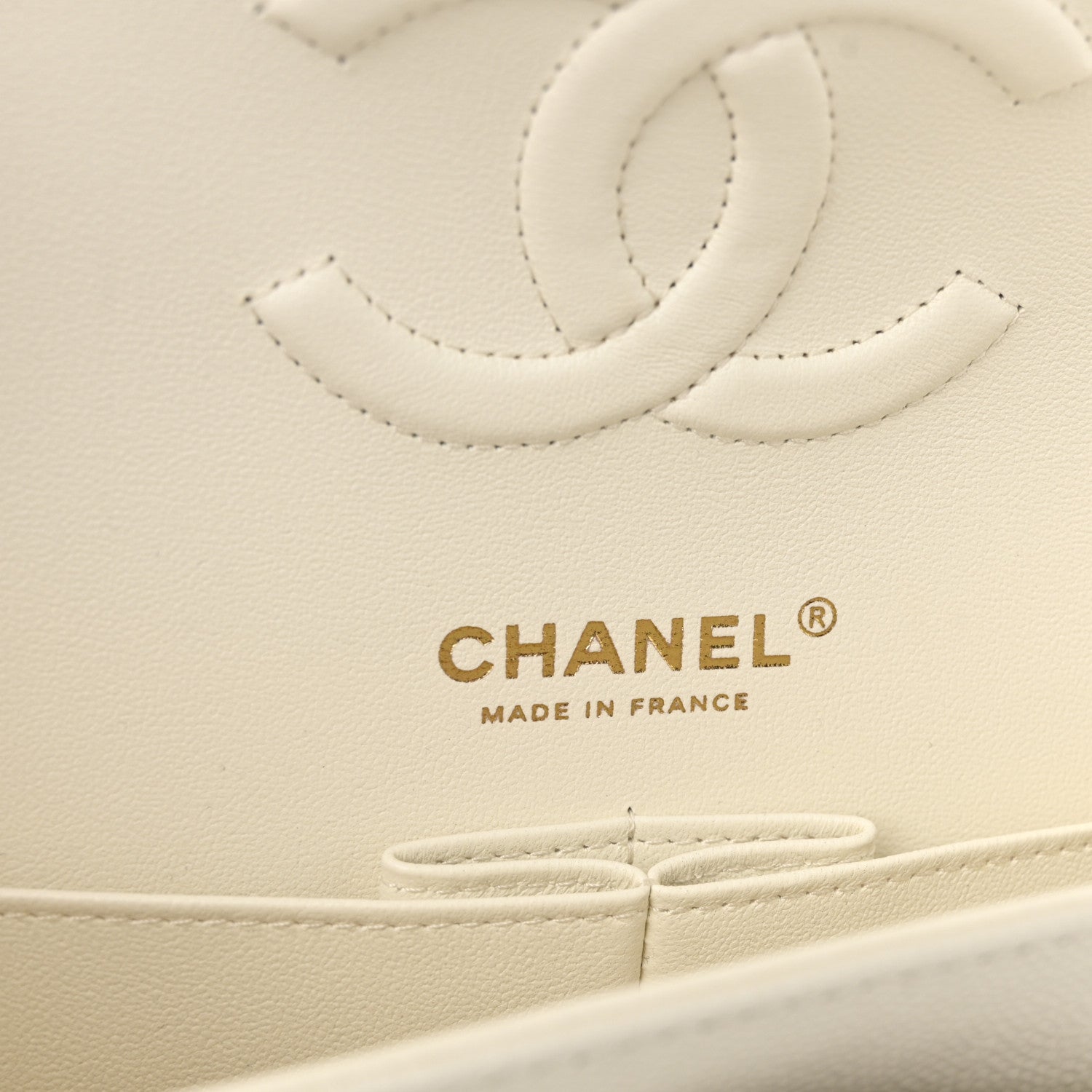 Chanel Caviar Quilted Medium Double Flap White 6 of 10
