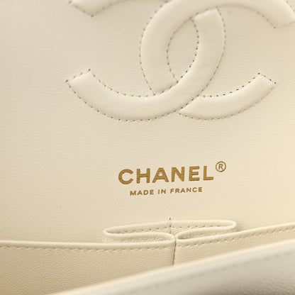 Chanel Caviar Quilted Medium Double Flap White 6 of 10