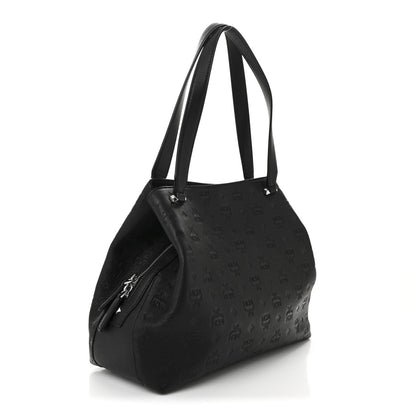 MCM Calfskin Ottomar Monogram Essential Hobo Black 3 of 10