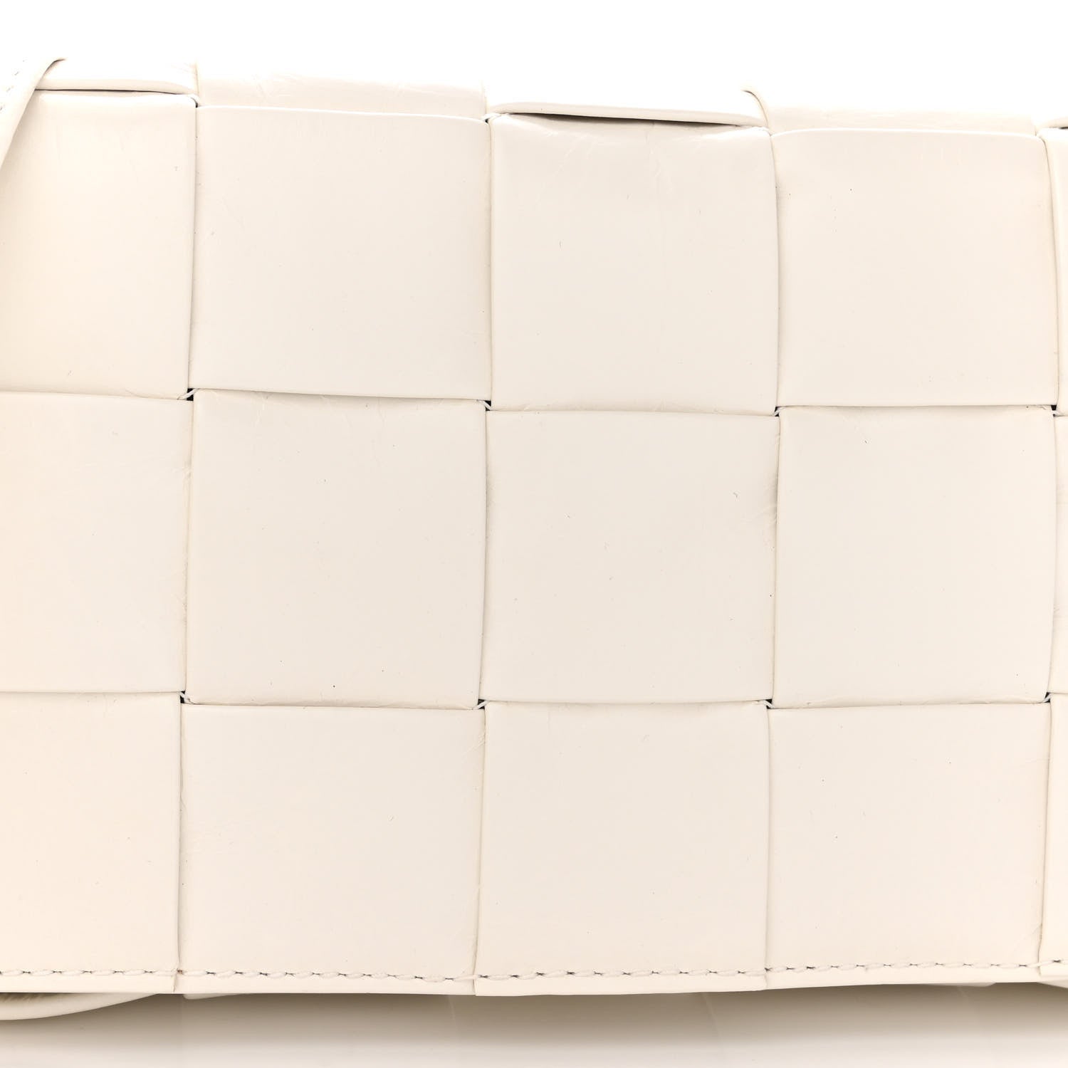 Bottega Veneta Paper Calfskin Maxi Intreccio Cassette Crossbody Bag White 8 of 10