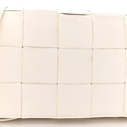 Bottega Veneta Paper Calfskin Maxi Intreccio Cassette Crossbody Bag White 8 of 10