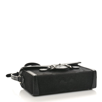 Gucci Monogram Jumbo GG Textured Dollar Calfskin Mini Horsebit 1955 Shoulder Bag Black 4 of 9