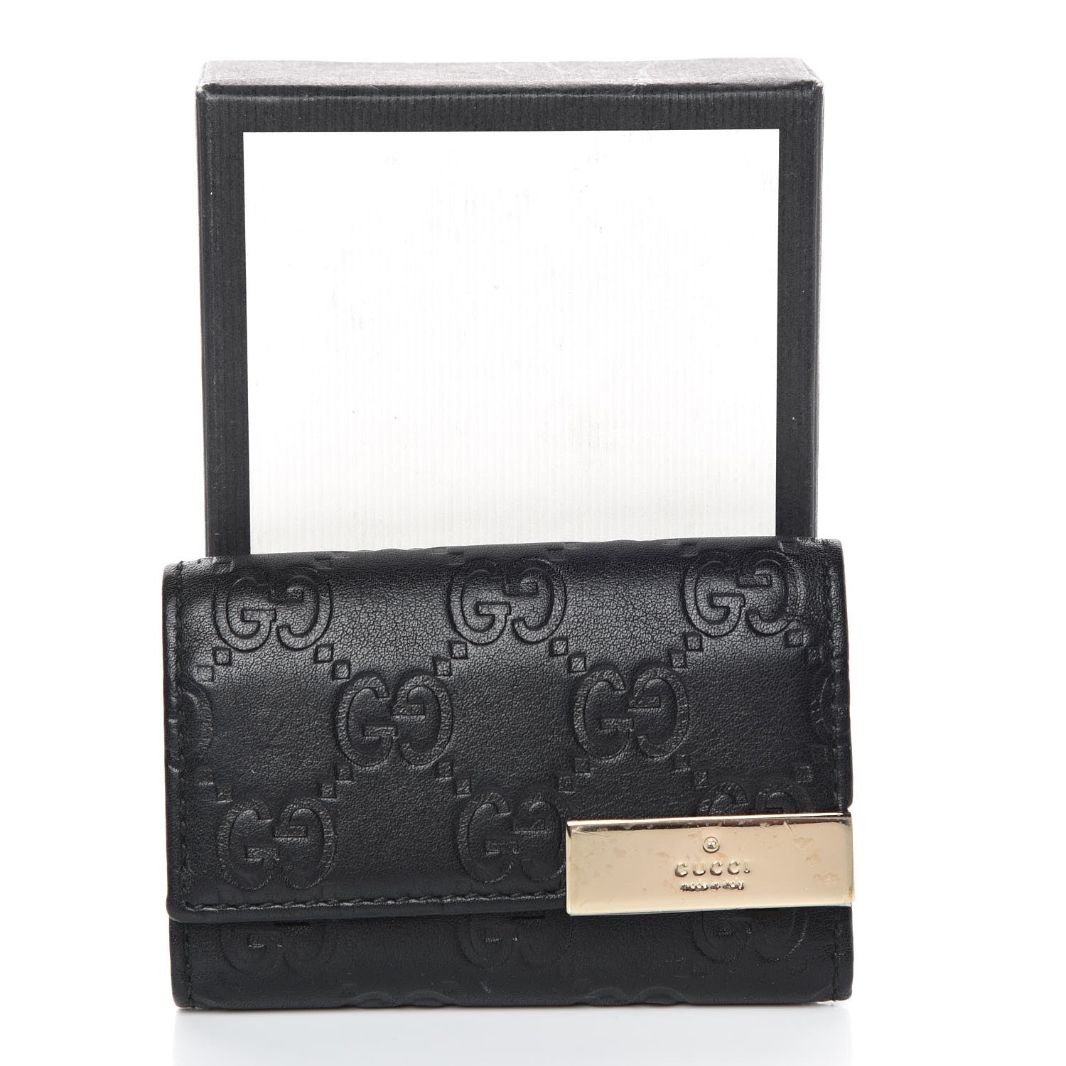 Gucci Guccissima Dice 6 Key Holder Case Black 11 of 11