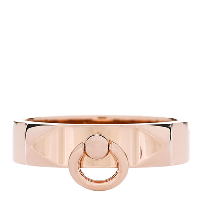 Hermes 18K Rose Gold PM Collier De Chien Ring 57 8 1 of 5