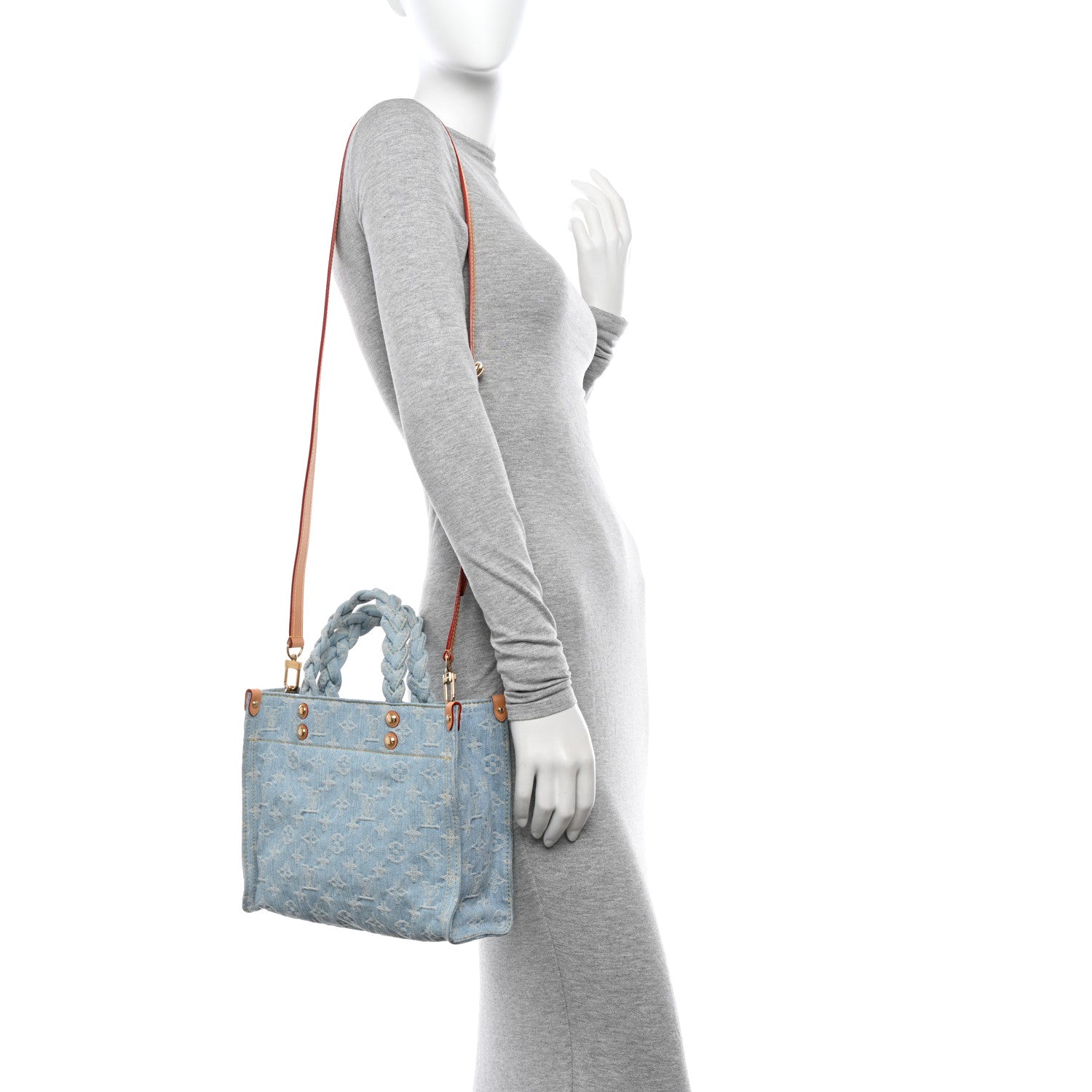 Louis Vuitton Monogram Washed Denim Let Go PM Sky Blue 2 of 10
