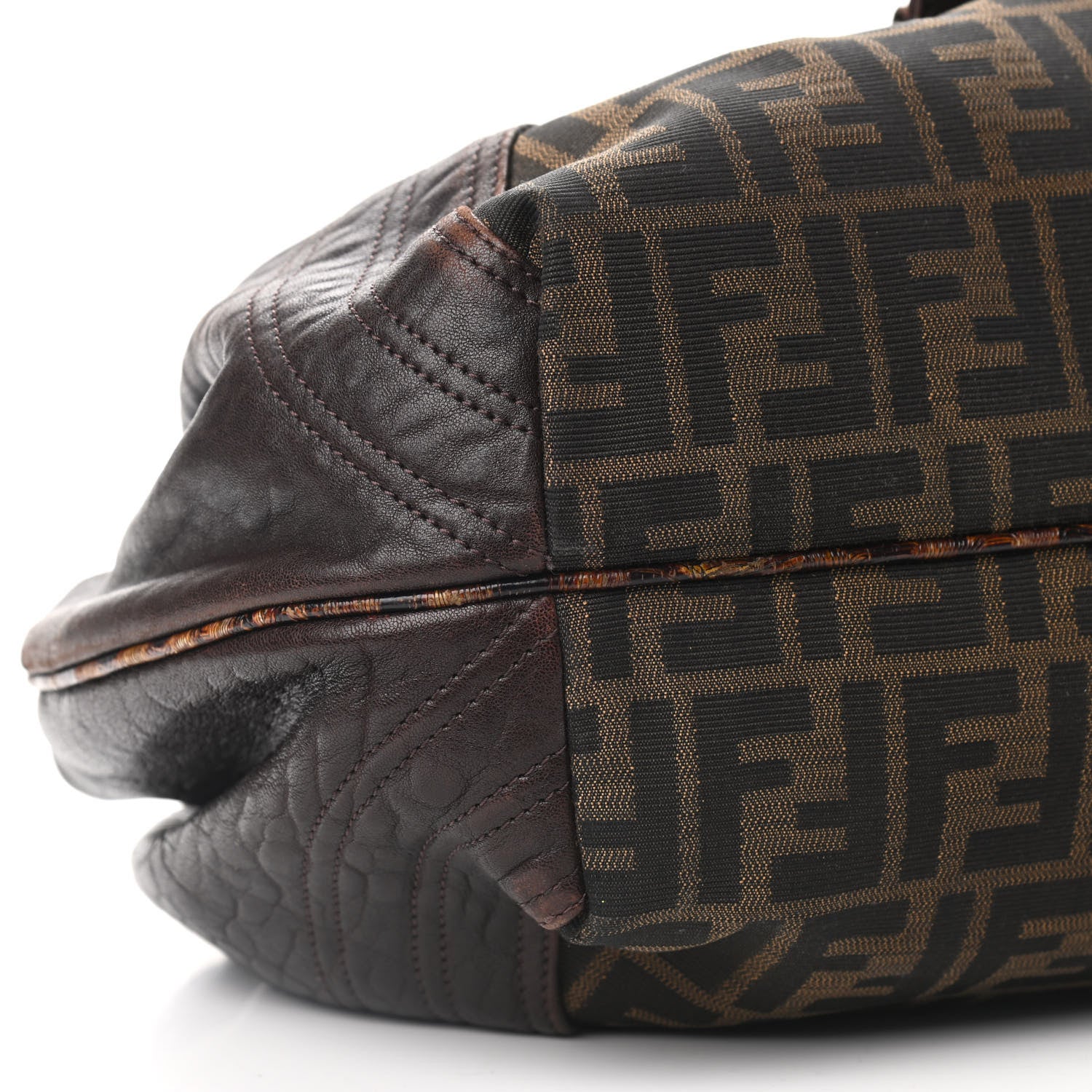 Fendi Zucca Nappa Nuvolata Vitello Tortuga Spy Tobacco Moro 8 of 9