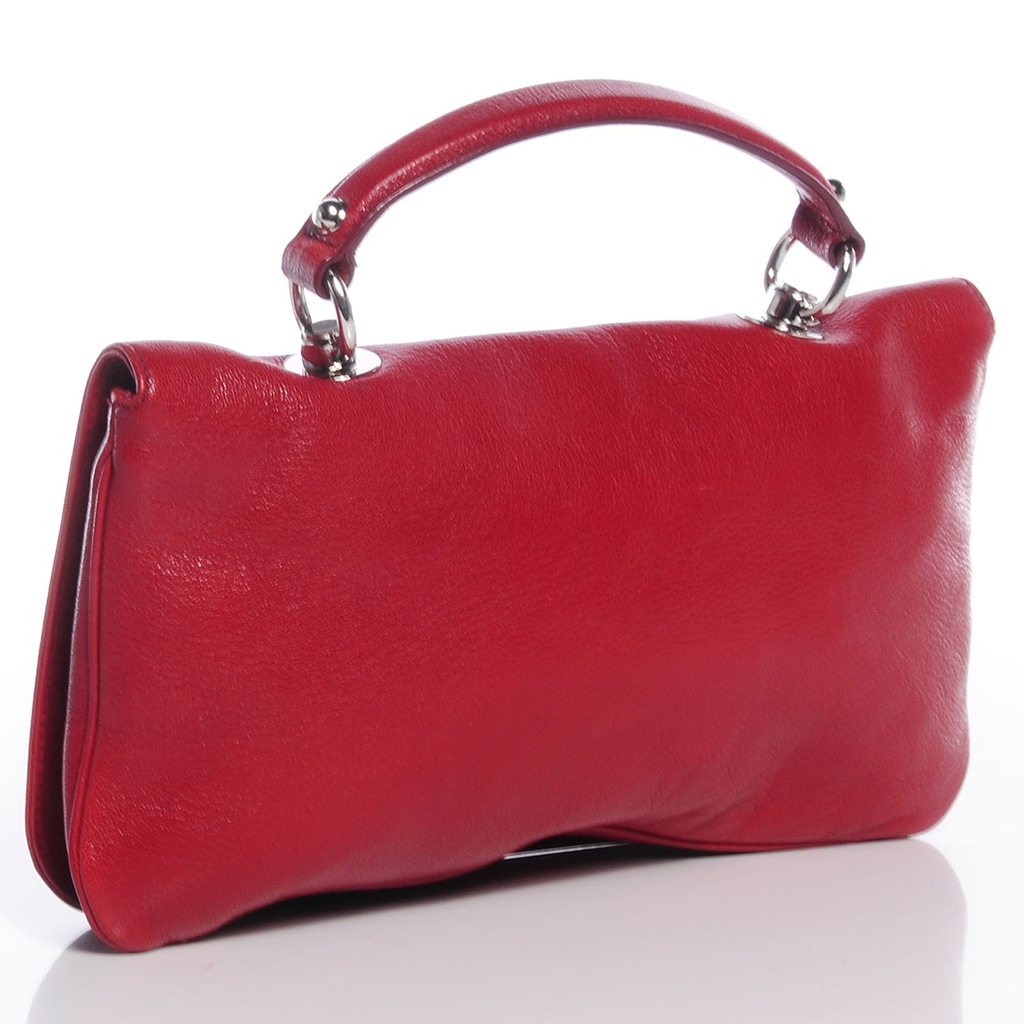 Leather Blondie Flap Red