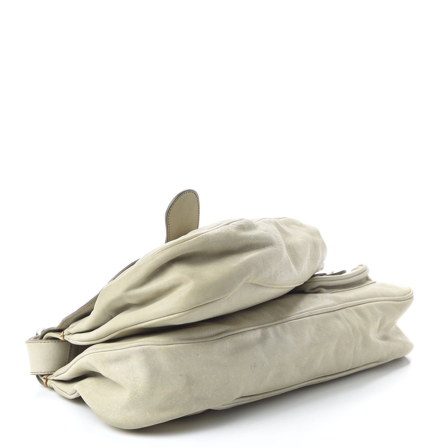 Christian Dior Calfskin Gaucho Double Saddle Bag Ivory 5 of 11