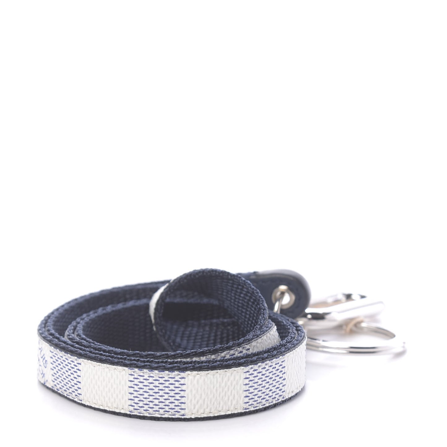 Damier Coastline Lanyard Key Holder White