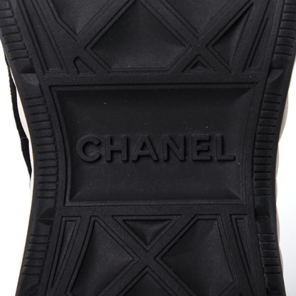 Chanel Suede Calfskin Embroidered CC Sneakers 39 Black 10 of 11