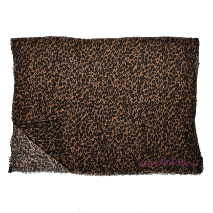 Louis Vuitton Cashmere Silk Leopard Etole Stole Marron 4 of 5