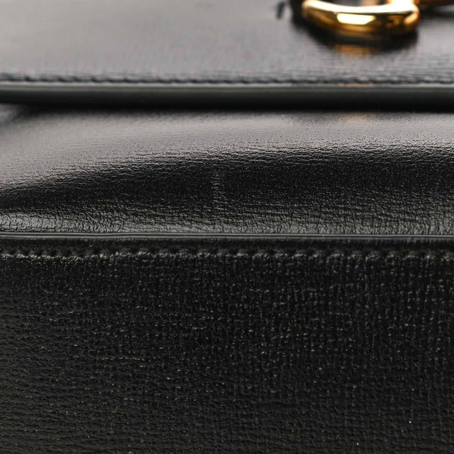 Textured Calfskin Small Horsebit 1955 Shoulder Bag Black