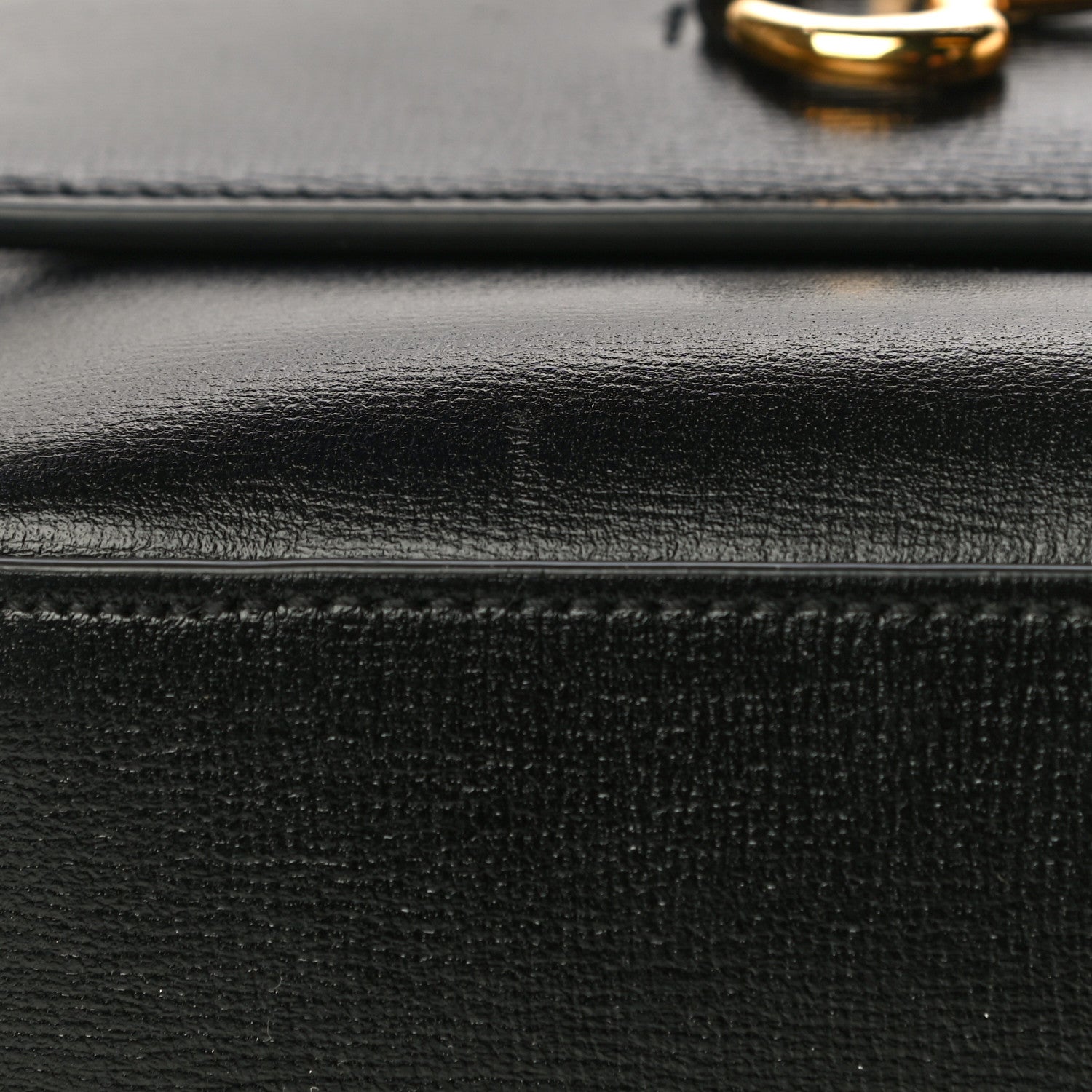 Gucci Textured Calfskin Small Horsebit 1955 Shoulder Bag Black 13 of 13