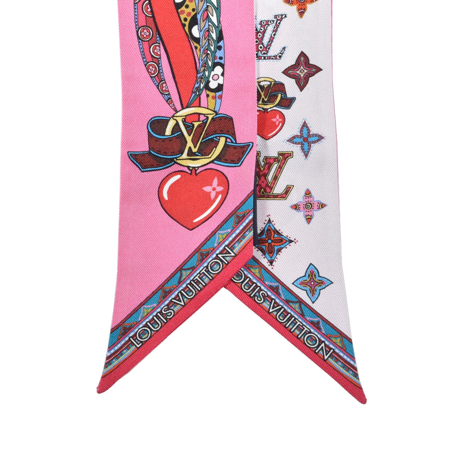 Louis Vuitton Silk Monogram Romance BB Bandeau Rose 2 of 4