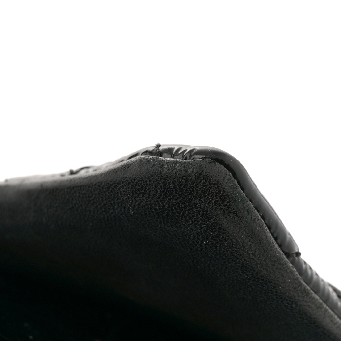 Patent Quilted Jumbo Single Flap Black
