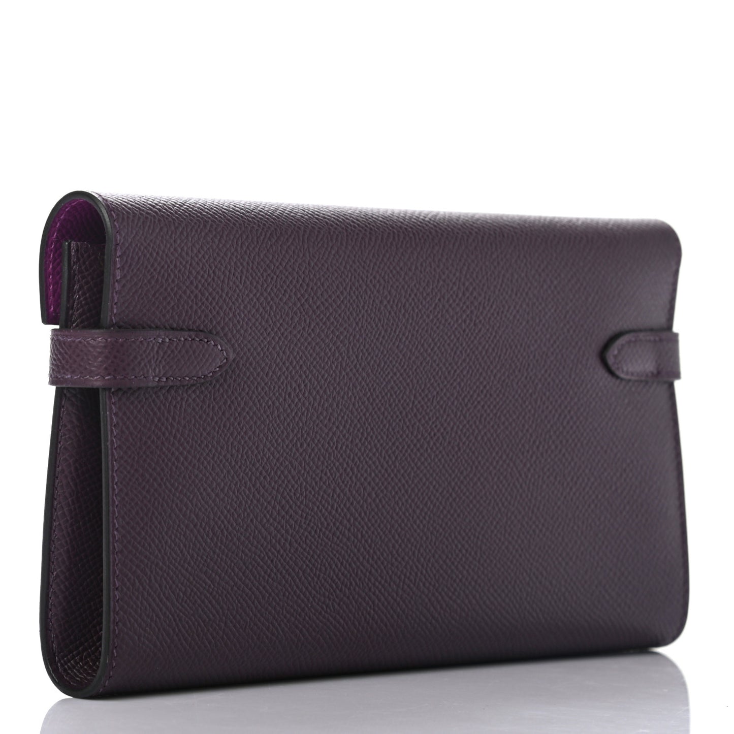 Epsom Verso Kelly Longue Wallet Raisin Anemone