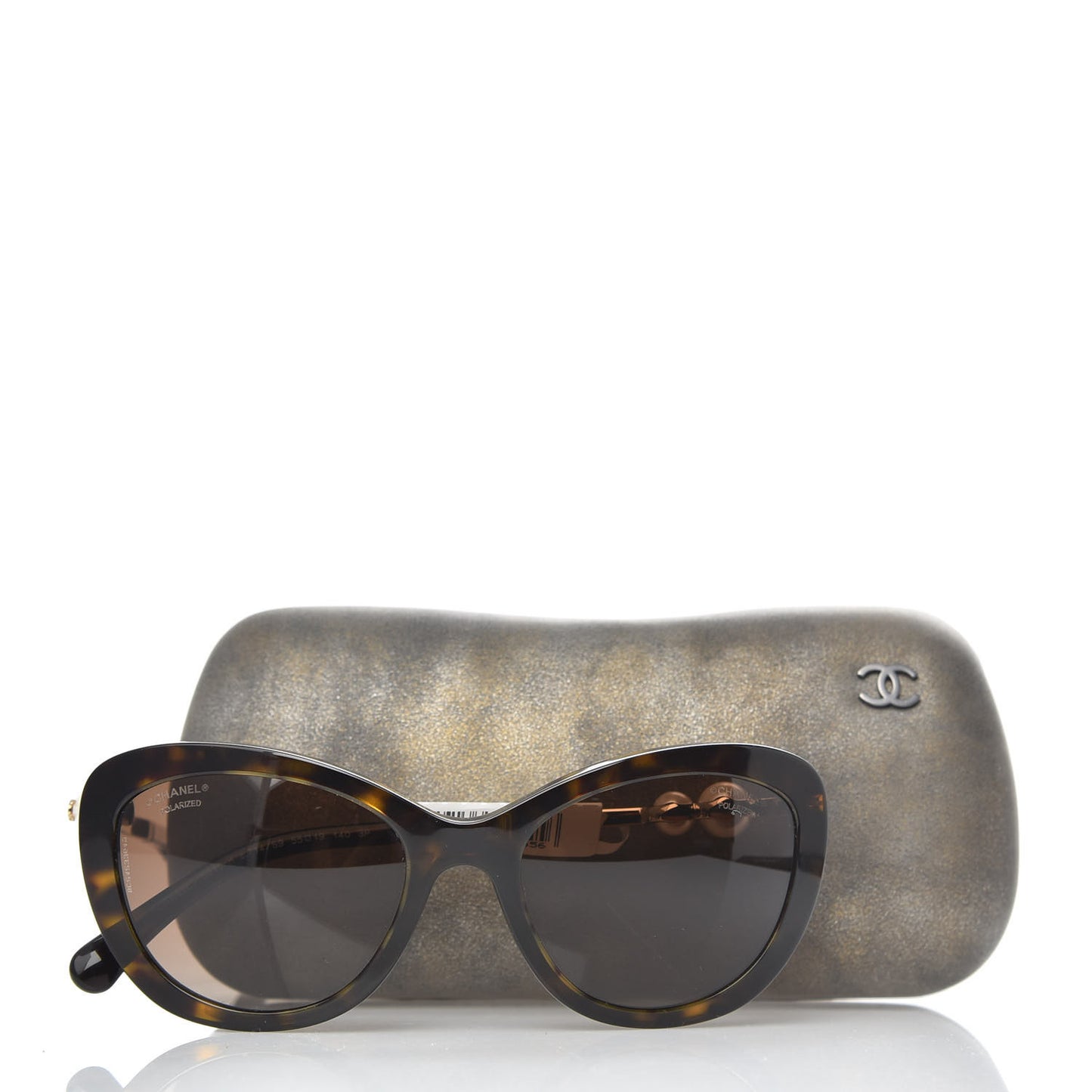 Acetate Pearl Polarized Cat Eye Sunglasses 5340-H Tortoise