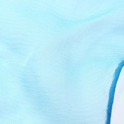 Hermes Silk Mousseline Pointu Triangle Scarf Bleu 6 of 12