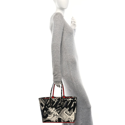 Christian Louboutin Patent Metro Graf Spikes East West Cabata Tote Black 2 of 11